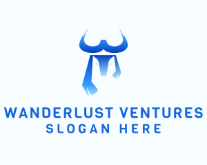 Blue Bull Letter W logo design