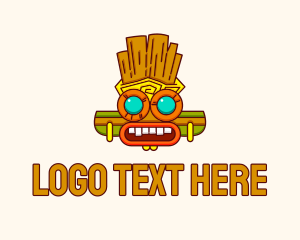 Mayan - Ancient Mayan Mask logo design