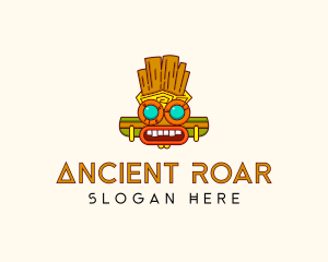 Ancient Mayan Mask logo design