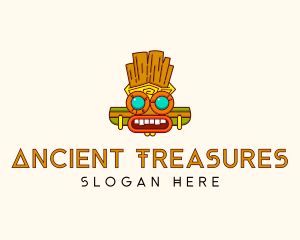 Ancient Mayan Mask logo design