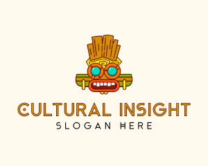 Ancient Mayan Mask logo design