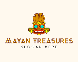 Mayan - Ancient Mayan Mask logo design