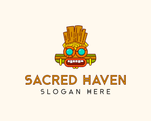 Ancient Mayan Mask logo design