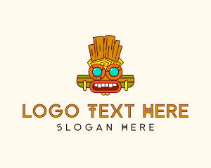 Ancient Mayan Mask Logo