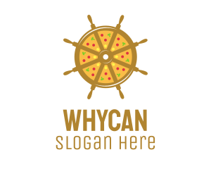Ship Wheel Pizza Logo