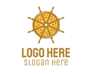 Lunch - Ship Wheel Pizza logo design