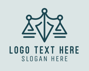 Court House - Law Pen Lawyer logo design