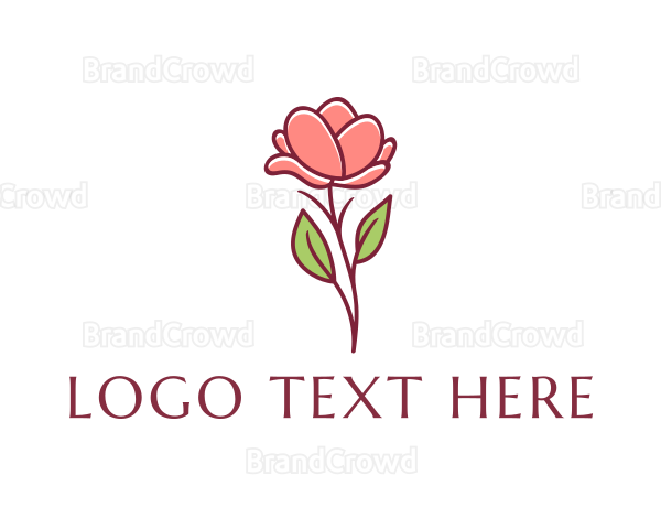 Botanical Florist Rosebud Logo