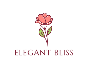 Bloom - Botanical Florist Rosebud logo design