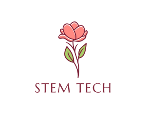 Stem - Botanical Florist Rosebud logo design