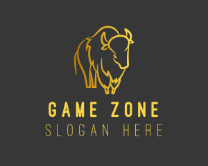 Gold Bison Horns Logo