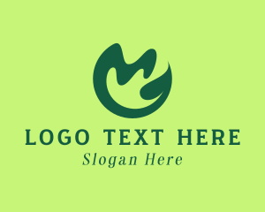 Squiggle - Elegant Nature Leaf logo design
