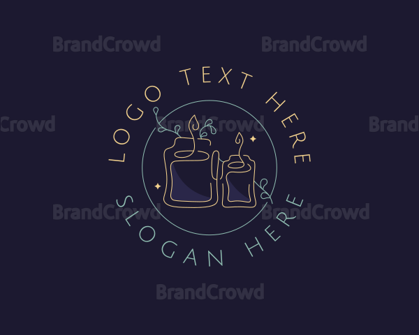 Candle Light Floral Logo