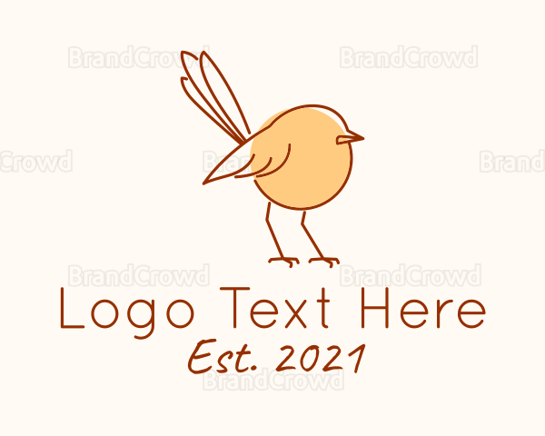 Sparrow Bird Line Art Logo