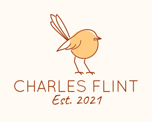 Sparrow Bird Line Art  logo design