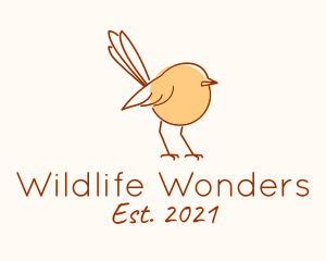 Zoology - Sparrow Bird Line Art logo design