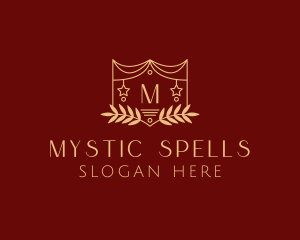 Witch - Mystical Star Wreath logo design