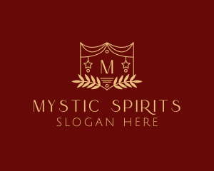 Mystical Star Wreath  logo design