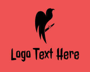 Spooky - Horror Vulture Wings logo design