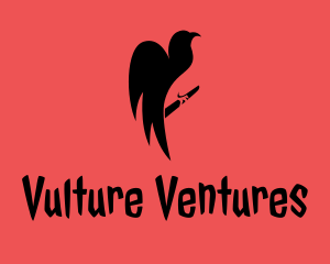 Vulture - Horror Vulture Wings logo design