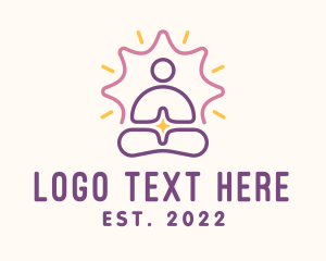 Coach - Yoga Fitness Exercise logo design