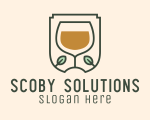 Scoby - Natural Kombucha Glass logo design