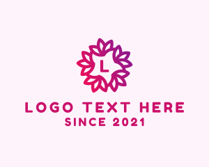 Wreath - Flower Star Decoration logo design