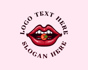 Daring - Sexy Lips Fruit logo design