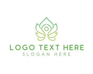 Monoline - Lotus Yoga Wellness logo design