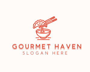 Gyoza Culinary Cooking logo design