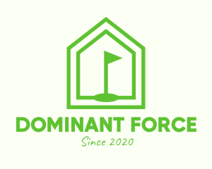 Green Home Golf Course logo design