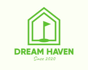 Green Home Golf Course logo design