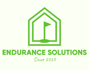 Green Home Golf Course logo design