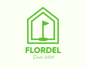 Green Home Golf Course logo design