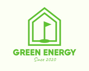 Green Home Golf Course logo design