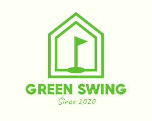 Golf - Green Home Golf Course logo design
