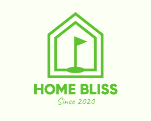 Green Home Golf Course logo design