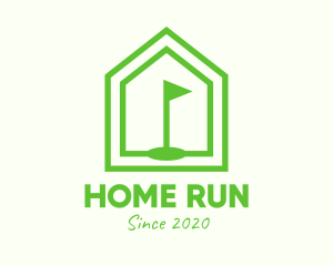 Green Home Golf Course logo design