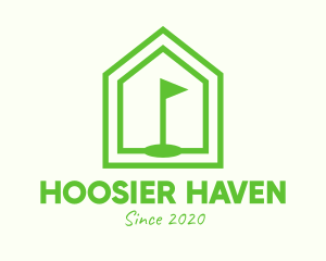 Green Home Golf Course logo design