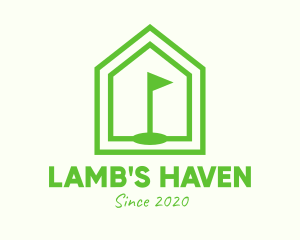 Green Home Golf Course logo design