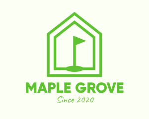 Green Home Golf Course logo design