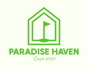 Green Home Golf Course logo design