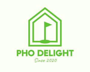 Green Home Golf Course logo design