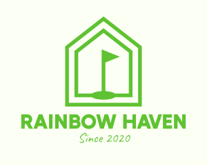 Green Home Golf Course logo design