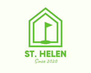 Green Home Golf Course logo design