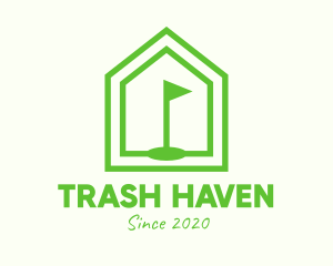 Green Home Golf Course logo design