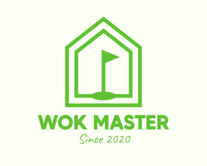 Green Home Golf Course logo design