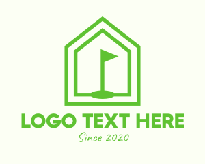 Polygonal - Green Home Golf Course logo design