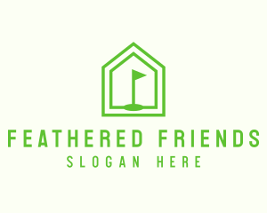 Green Home Golf Course logo design