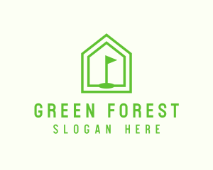 Green Home Golf Course logo design